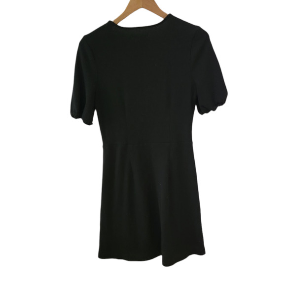 Madewell Cross-Front Button Dress Black Size Small - Picture 4 of 7